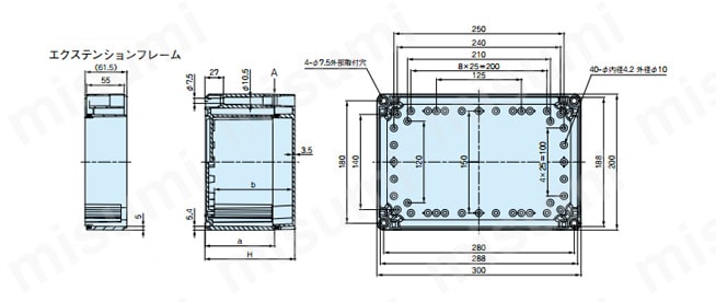 OPCP203013 / OPCP203018の寸法図。