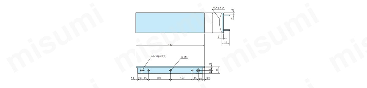YERリアパネル寸法図