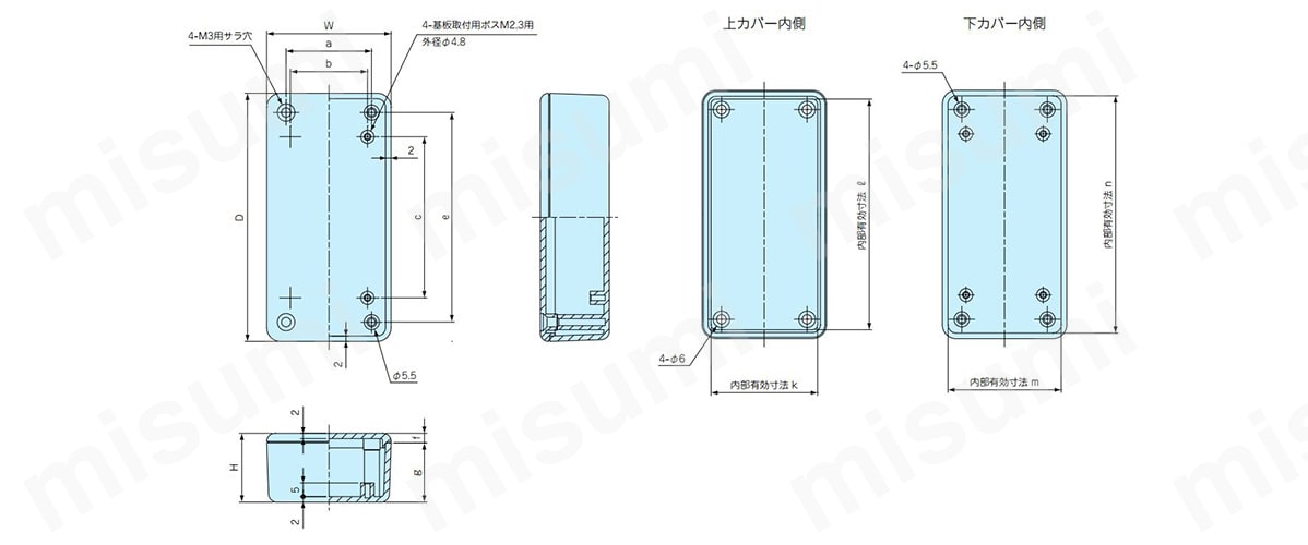 TW4-2-6B | TW汎用型プラスチックケース | タカチ電機工業 | MISUMI 