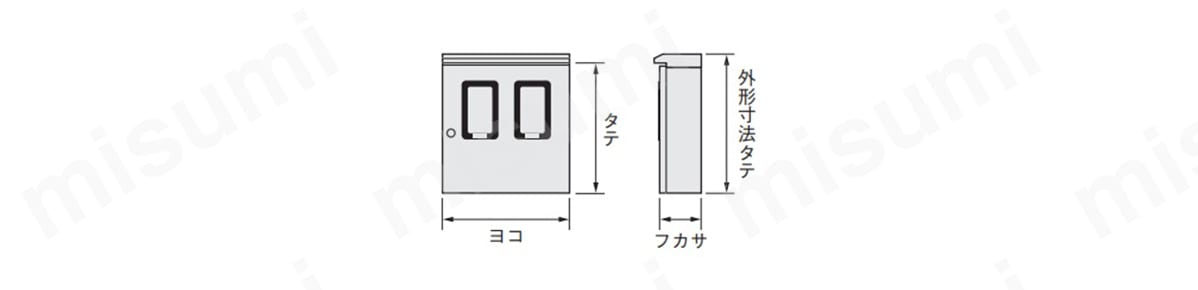 SOM-B ステンレス引込計器盤キャビネット（水切、防水・防塵パッキン付） 日東工業 MISUMI(ミスミ)