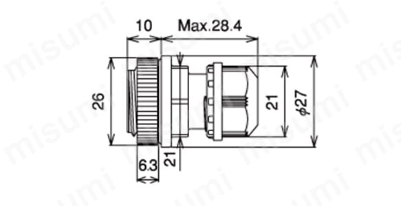 OA-W1606/1608の外形図と寸法