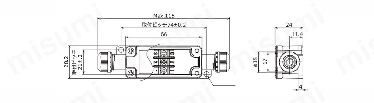 JB-WS303 外形寸法図