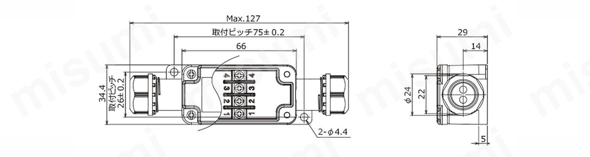 JB-WS304 外形寸法図