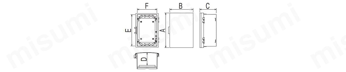 河村電器 プラボックス ABS樹脂製 ドア付 SPN 5030-18 - 1