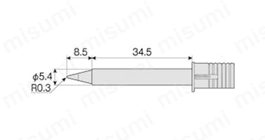 温調式ハンダゴテ HS-51交換部品 外形図03