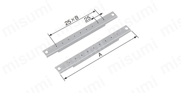 BP21 パネル用レール2（ボデー用） | 日東工業 | MISUMI(ミスミ)