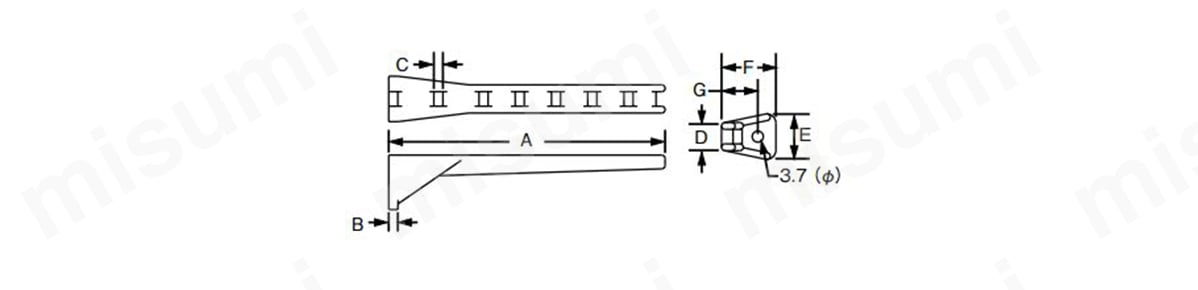 パンドウイット フラットケーブル固定具 L字型ベース RAFCBI2-S6-C20 - 4