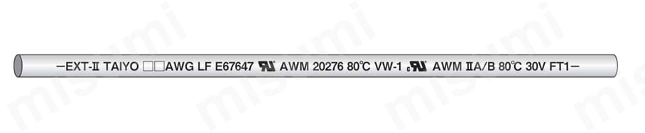 電子機器ロボット用ケーブル 30V　EXT-TypeII-SB／20276 LF 表面印字