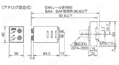 GT3シリーズ オールマルチタイマ GT3W形外形図