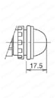 φ22 HWシリーズパイロットライト 〔大形(ドーム形)を除く〕AC/DC6,12,24V用ドーム形外形図