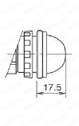 φ22 HWシリーズパイロットライト 〔大形(ドーム形)を除く〕AC100/110、200/220V用ドーム形外形図