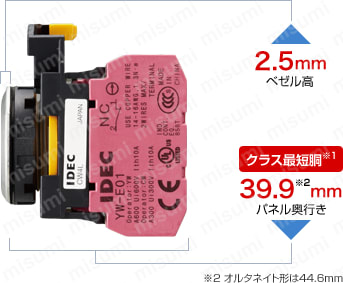 φ22 CWシリーズ フラッシュシルエットスイッチ セレクタスイッチ:関連画像