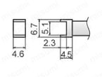 T12シリーズこて先 外形図45