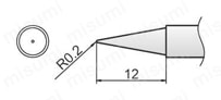 T12シリーズこて先 外形図6