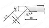 T12シリーズこて先 外形図66