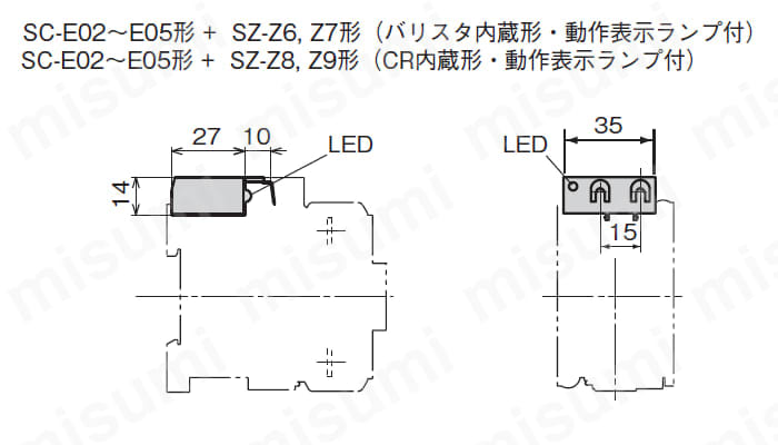 SC用 コイルサージ吸収ユニット 富士電機機器制御 MISUMI(ミスミ)