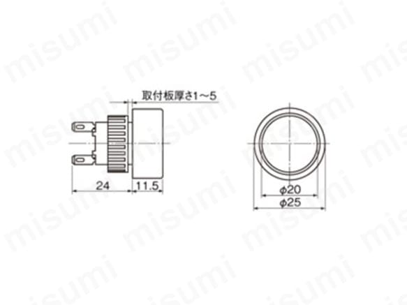 φ16 コマンドスイッチ 表示灯 AH16形 | 富士電機機器制御 | MISUMI(ミスミ)