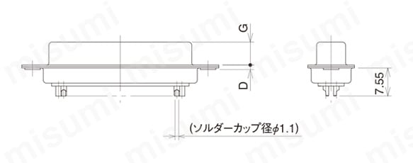 HDBB-25P(05) | D-subコネクタ（はんだ結線タイプ） HDシリーズ