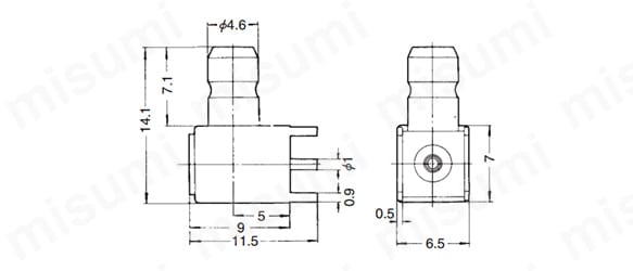 新品】 ヒロセ L形レセプタクル・基板実装用 同軸コネクタ PL71-LR－PC