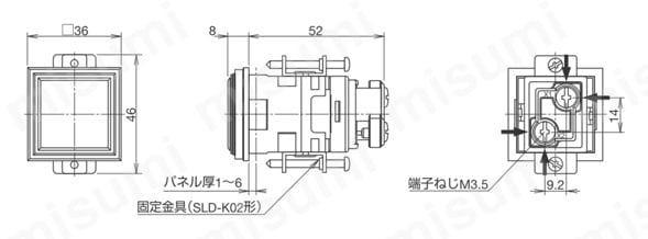 希少になる SLD72N-3TH2BGAR SLDNシリーズ角形表示灯（LED照光タイプ | その他