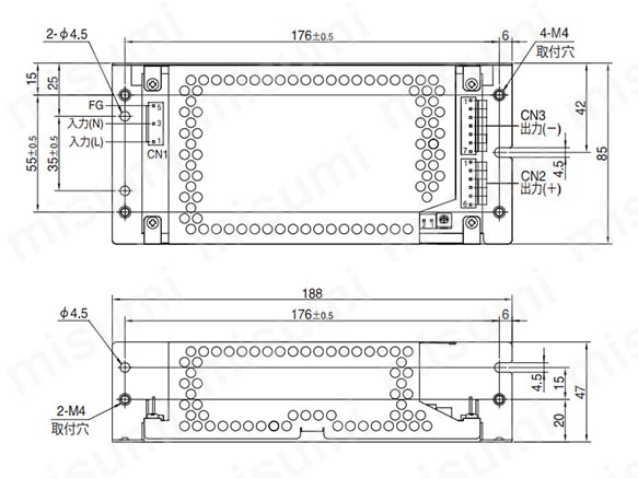 LFA150F-24-J1 | LFA150Fモデル 150W単出力 基板単体タイプ LFA150F-24-J1 | LFA150Fモデル 150W単出力 基板単体タイプ