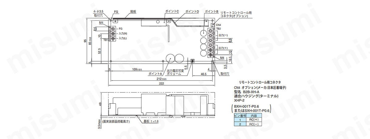 LFA300Fモデル 300W単出力 コーセル MISUMI(ミスミ)