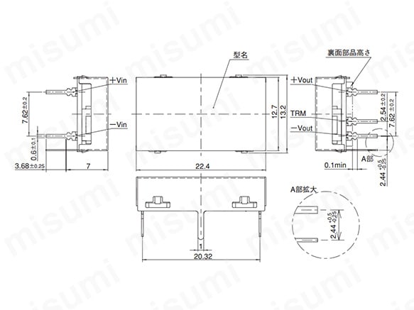 SUCS1R5モデル 1.5W単出力:関連画像