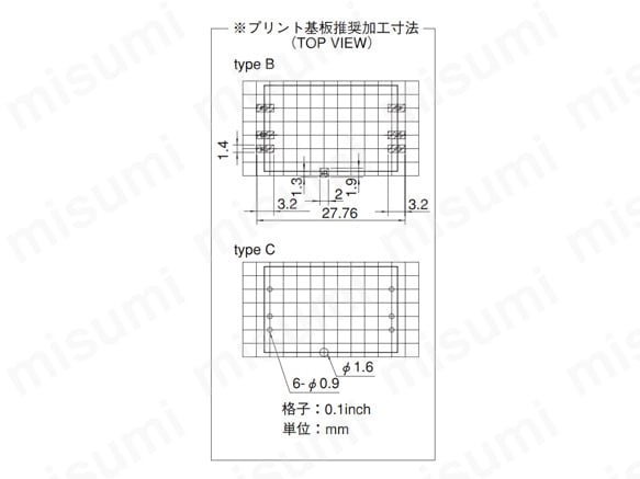 プリント基板推奨加工寸法