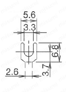 DN/DFシリーズリレーソケット 渡り金具【10個入り】 端子部形状図