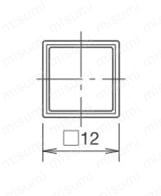 φ10 A1シリーズ 表示灯 (TOP)正角形図
