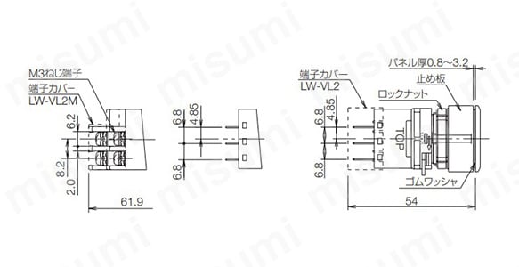 LWシリーズ フラッシュシルエットスイッチ コントロールユニット:関連画像