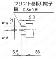 φ22 LWシリーズセレクタスイッチ 角丸形 プリント基板用端子形