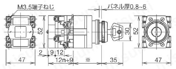 φ25・φ30 CS シリーズカムスイッチ ACSNK形外形図