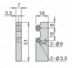 HS7A-DMC形非接触安全スイッチ アクチュエータ 外形図01
