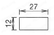 φ22 Control Unit Nameplate (HWAM type, HWAQ type) Nameplate [1-10 pieces] Outline drawing