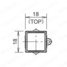 φ16 AP6S形 小形表示灯 (TOP)正角形図
