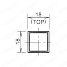 φ16 AP6S形 小形表示灯 (TOP)正角形図