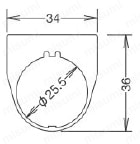 φ25 TWSコントロールユニット 銘板【1～10個入り】 NFSO形外形図