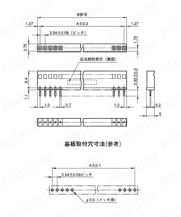 外形図（1列型）