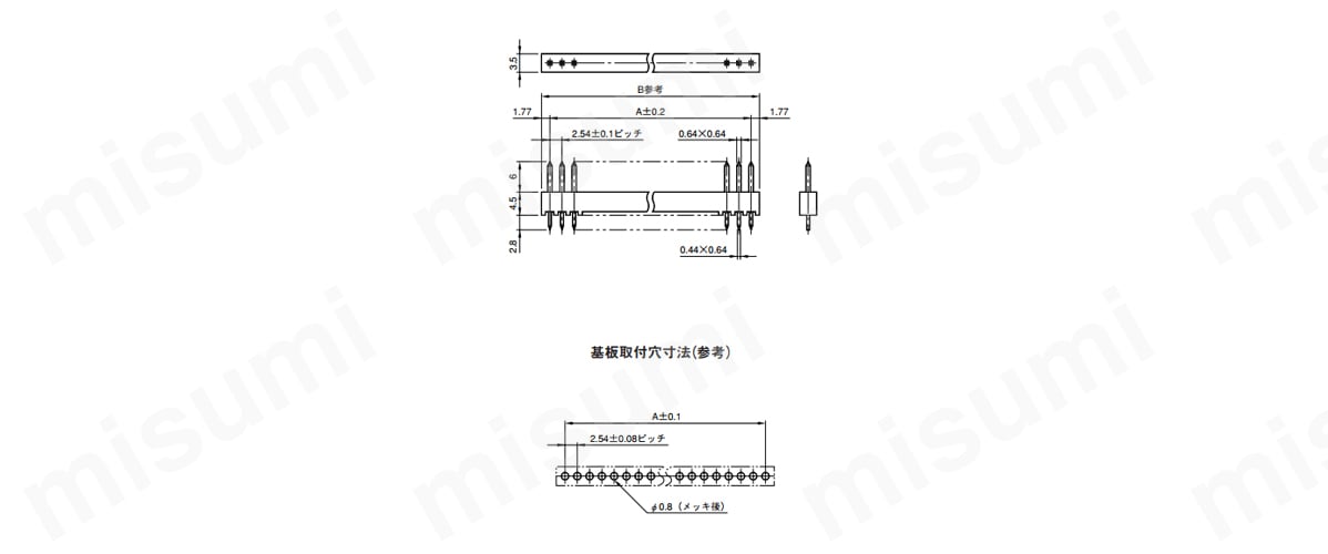 1列型 外形図
