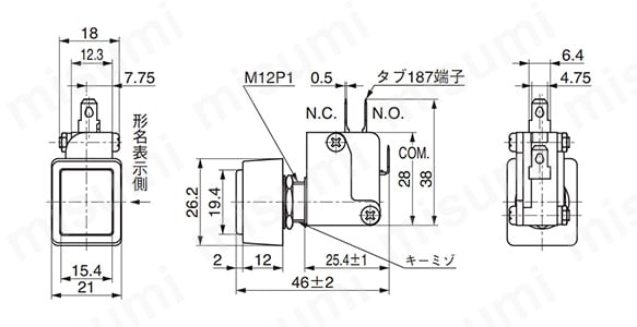 SCB-MV12寸法図