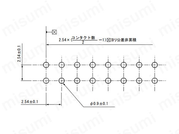 3M<sup>TM</sup>スタンダードソケット/ヘッダー Vロープロヘッダー直線型:関連画像