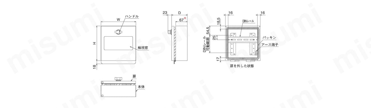 I/Oターミナルキャビネット 大型検視窓付 IOBシリーズ:関連画像