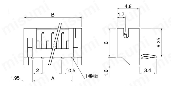 PHコネクタ（プリント基板用コネクタ） | 日本圧着端子製造 | MISUMI