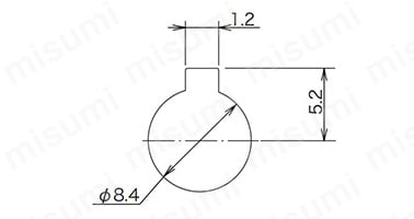 取付参考寸法 最大パネル厚:2.4mm