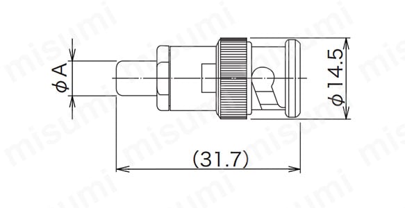 外形図（BCP-P-1.5/2.5V-CR、BNC-P-179U-CR）