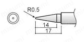 PRESTOシリーズ用 こて先 外形図1