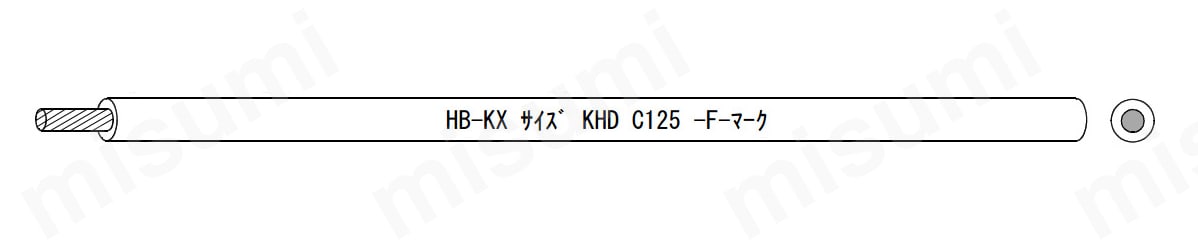 HB-KX 1.25SQ ｸﾛ-300 300V 電子・通信機器用架橋ポリエチレン電線 HB-KX ＫＨＤ MISUMI(ミスミ)