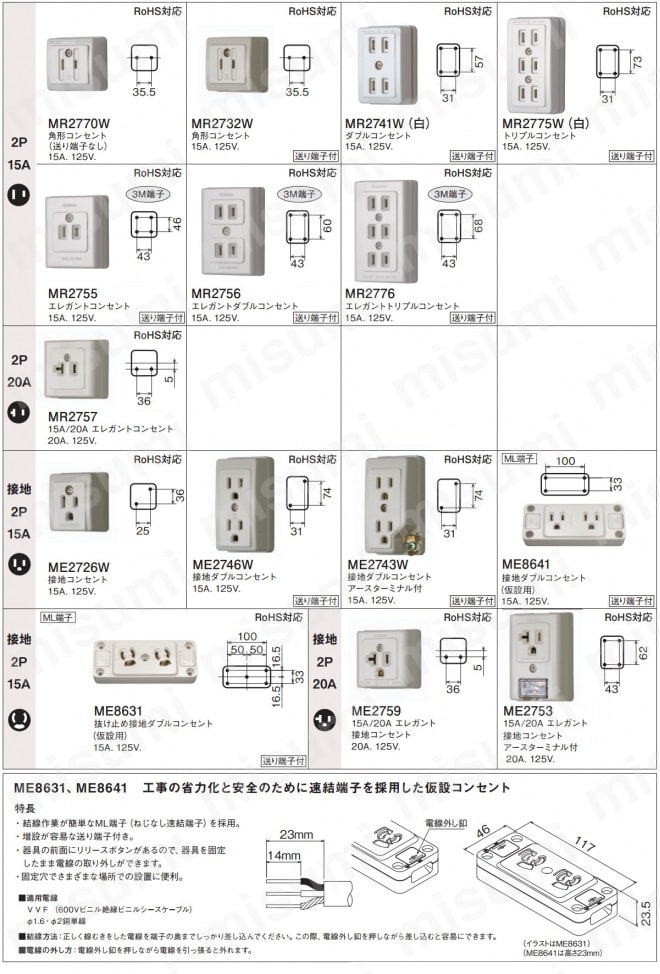 露出コンセント:関連画像