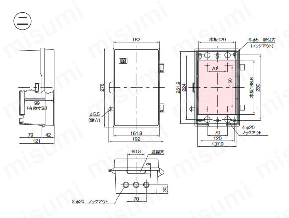 PNB271612WD/PNB271612WCの外形図